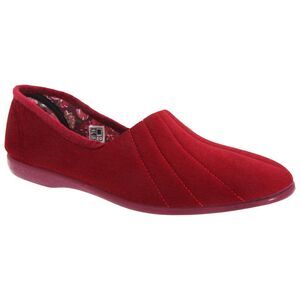 GBS Audrey Womens /Ladies Indoor House Slipper Shoes /Slippers Sizes 5-11 / Red